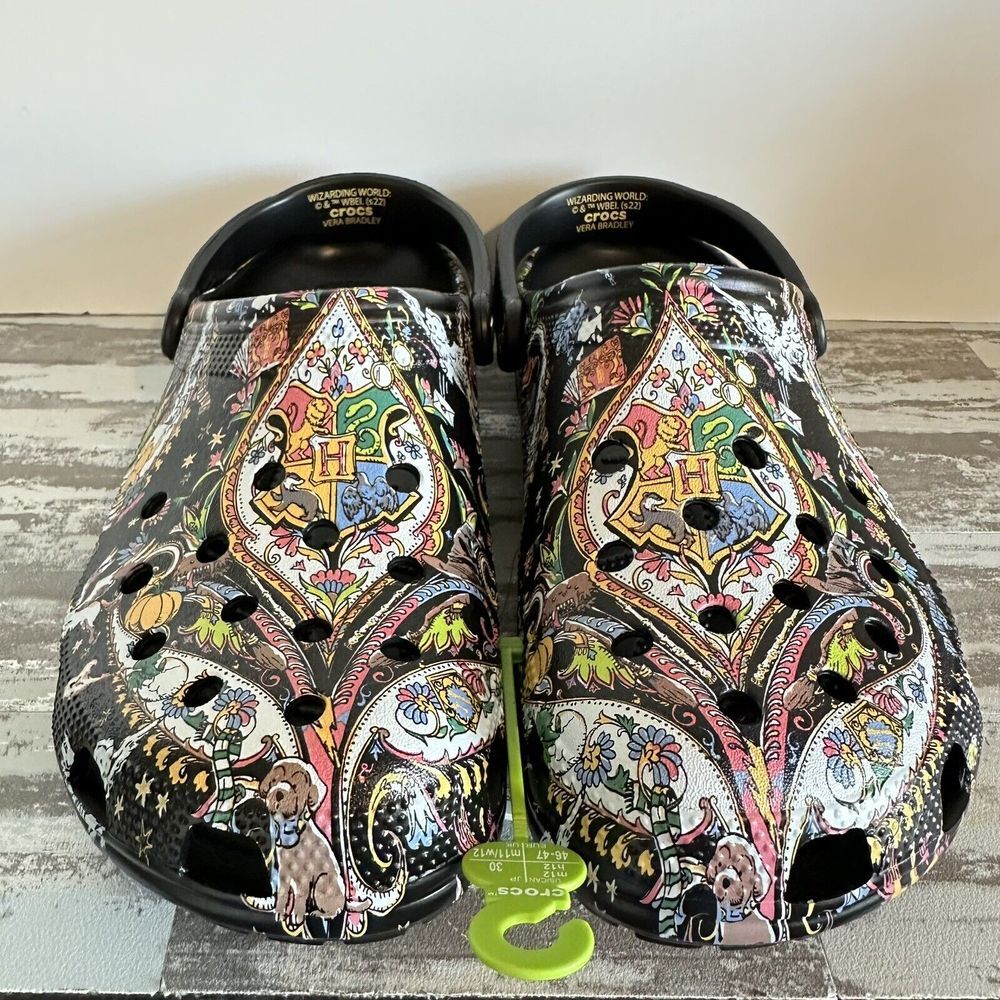 NEWCrocs Adult Classic Harry Potter Vera Bradley Clogs Adult Mens 12 Women 13.5